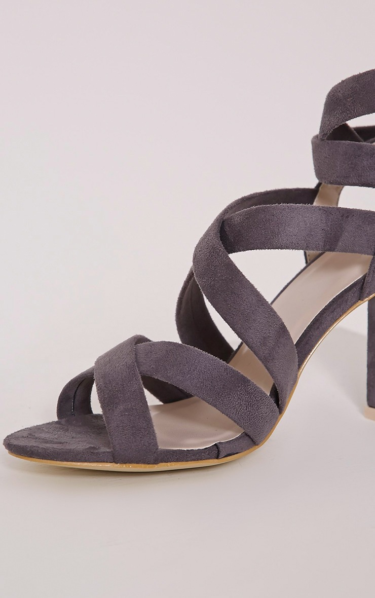 Effie Grey Faux Suede Wrap Gladiator Sandals PrettyLittleThing