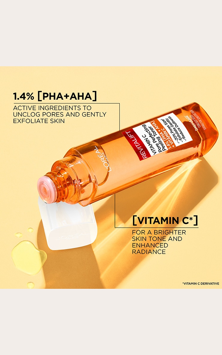 L'oréal Paris Tonique nettoyant peeling à la vitamine C pour les pores Bright Reveal image 3