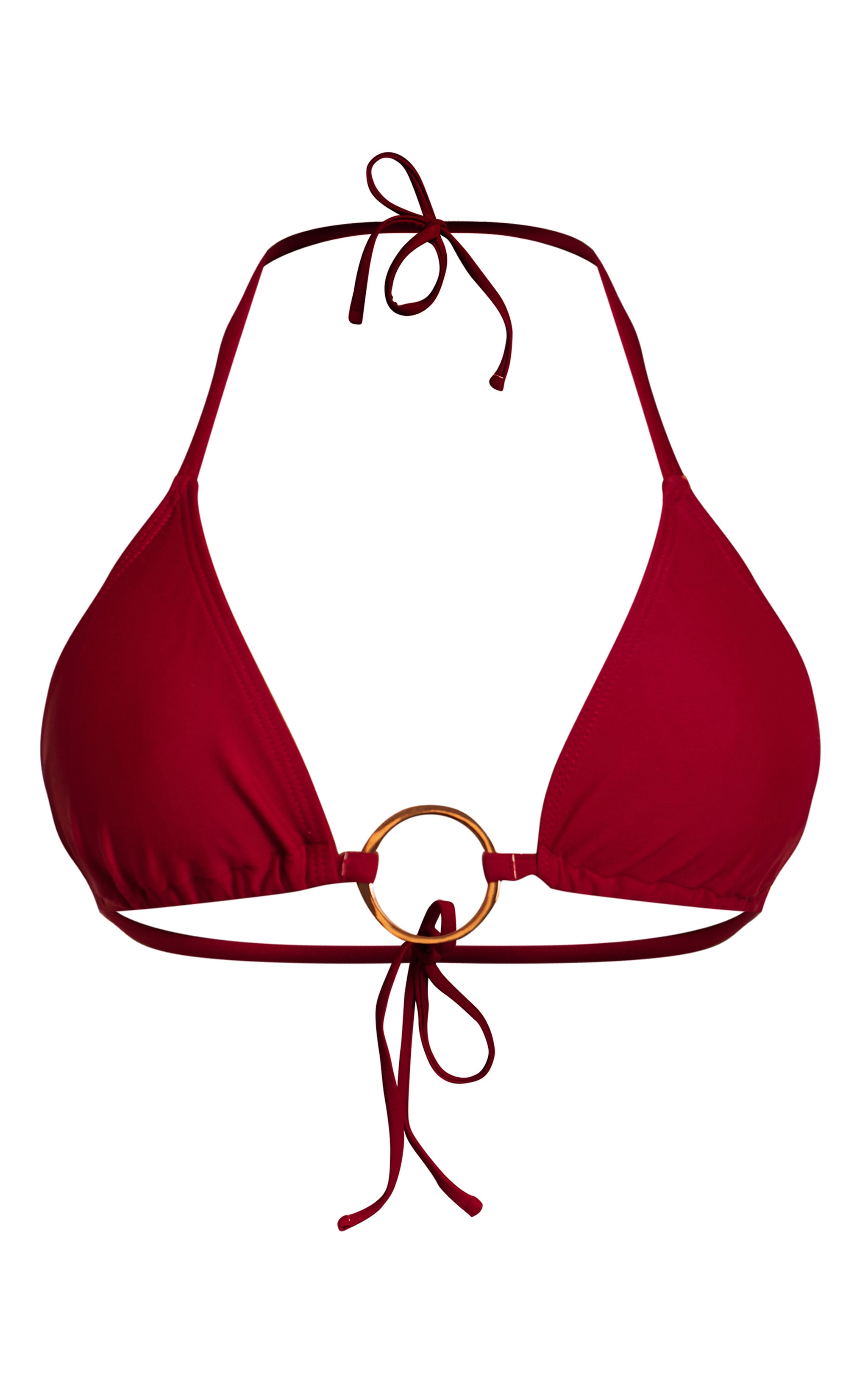Burgundy Side O Ring Tanga Bikini Bottoms image 5