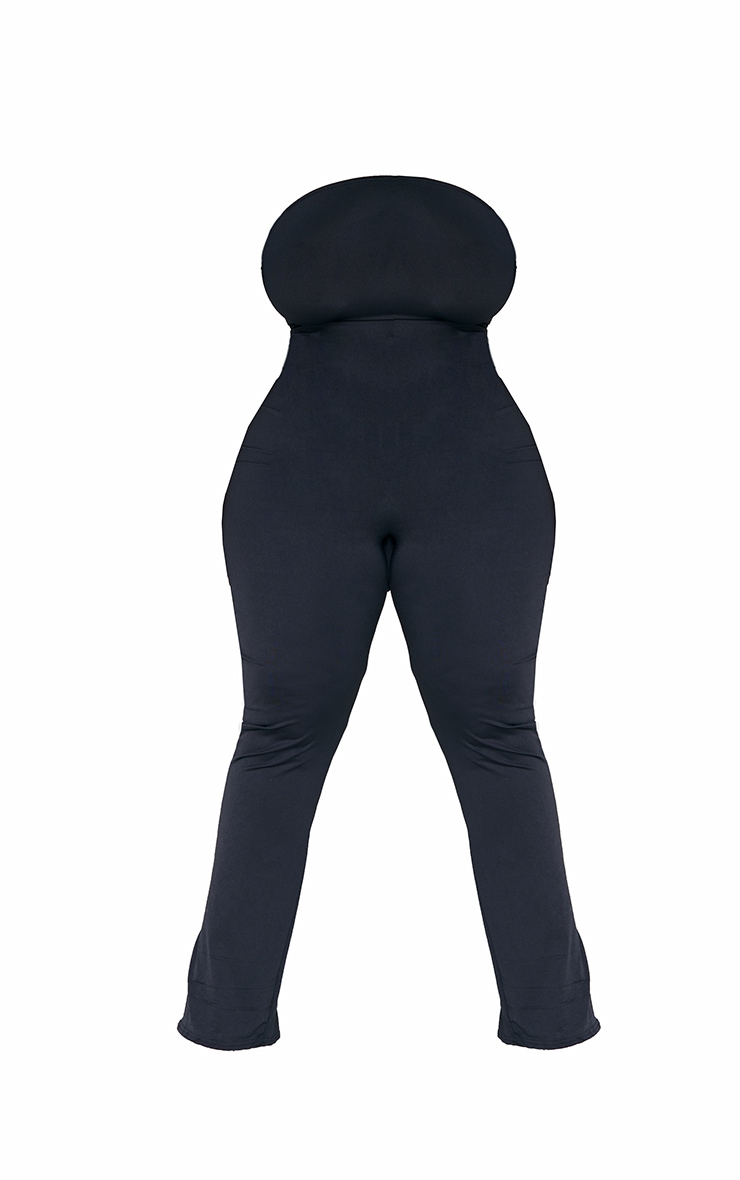 Combinaison Moulante Noire En Coton À Zip Frontal | Combinaisons Et