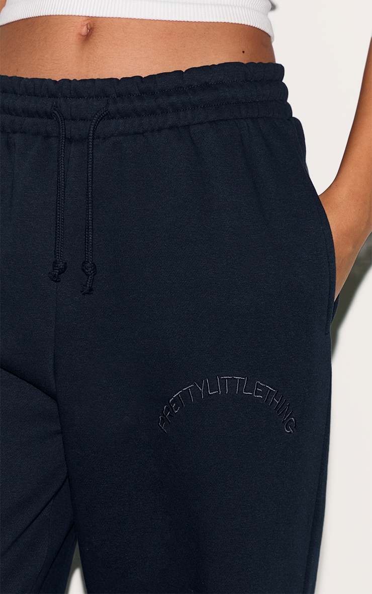 Tall Navy Drawstring Wide Leg Sweatpants image 4