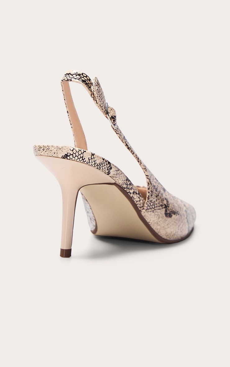 Snake Square Toe Sling Back image 4