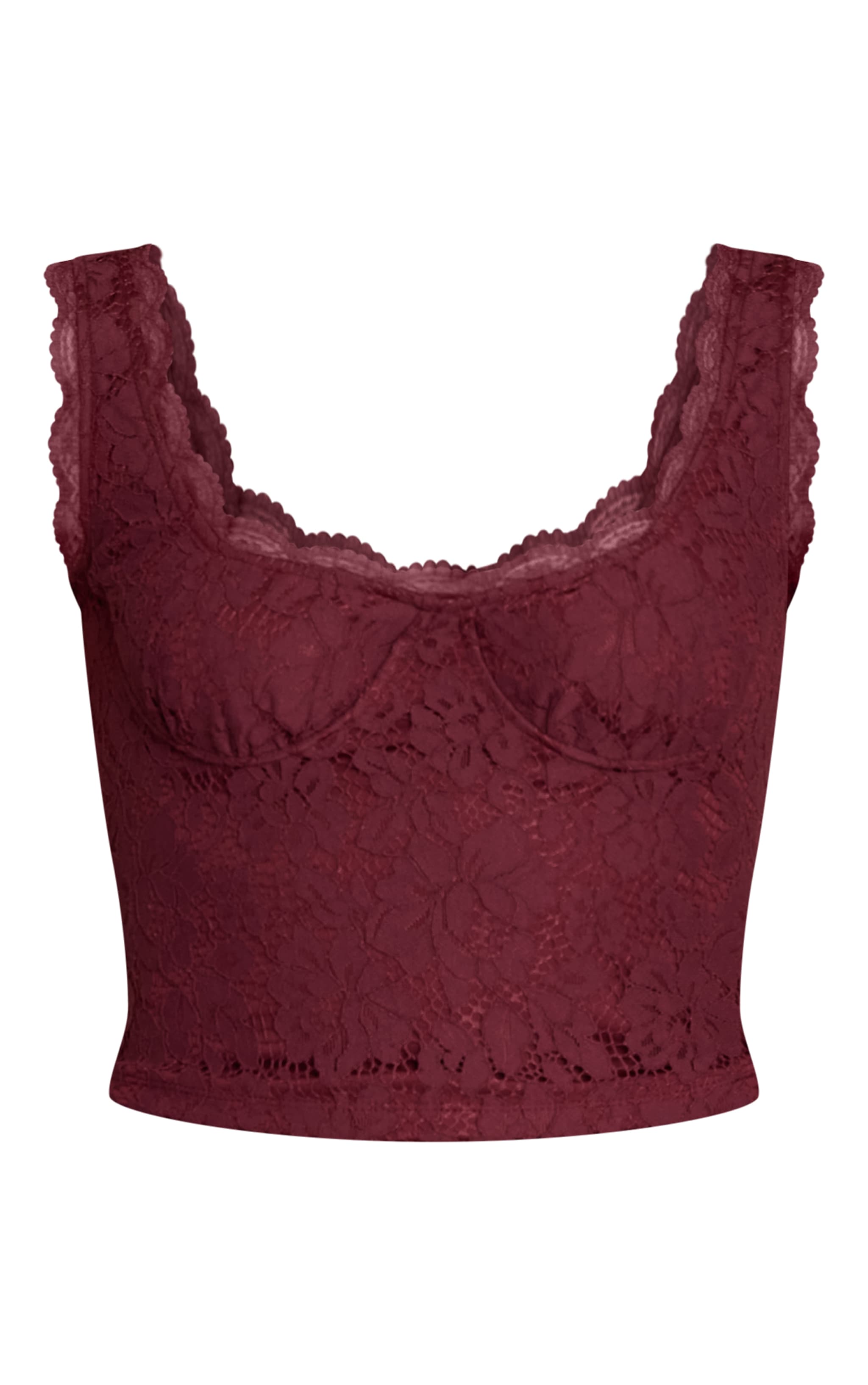 Plum Lace Crop Corset image 5