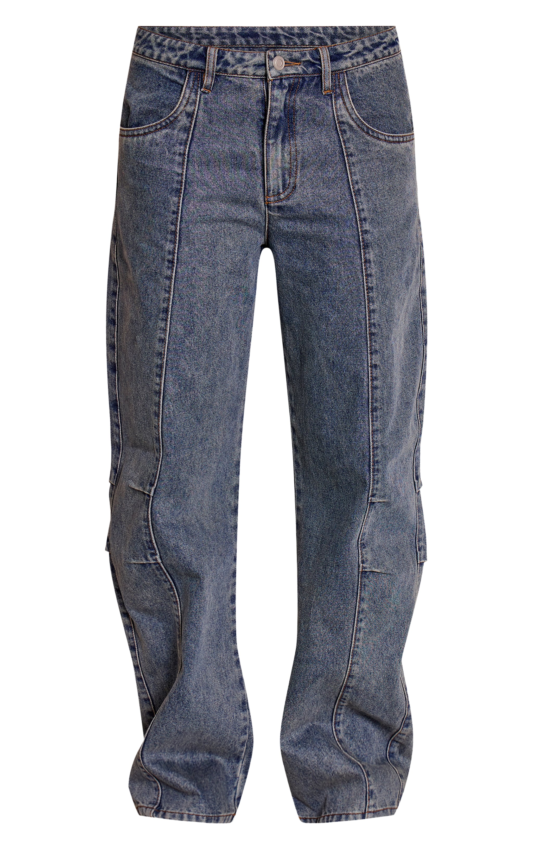 Vintage Seam Detail Mid Rise Barrel Jean image 5