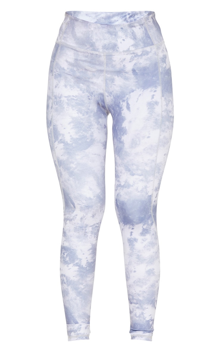 Blue Acid High Rise Gym Legging Active PrettyLittleThing USA