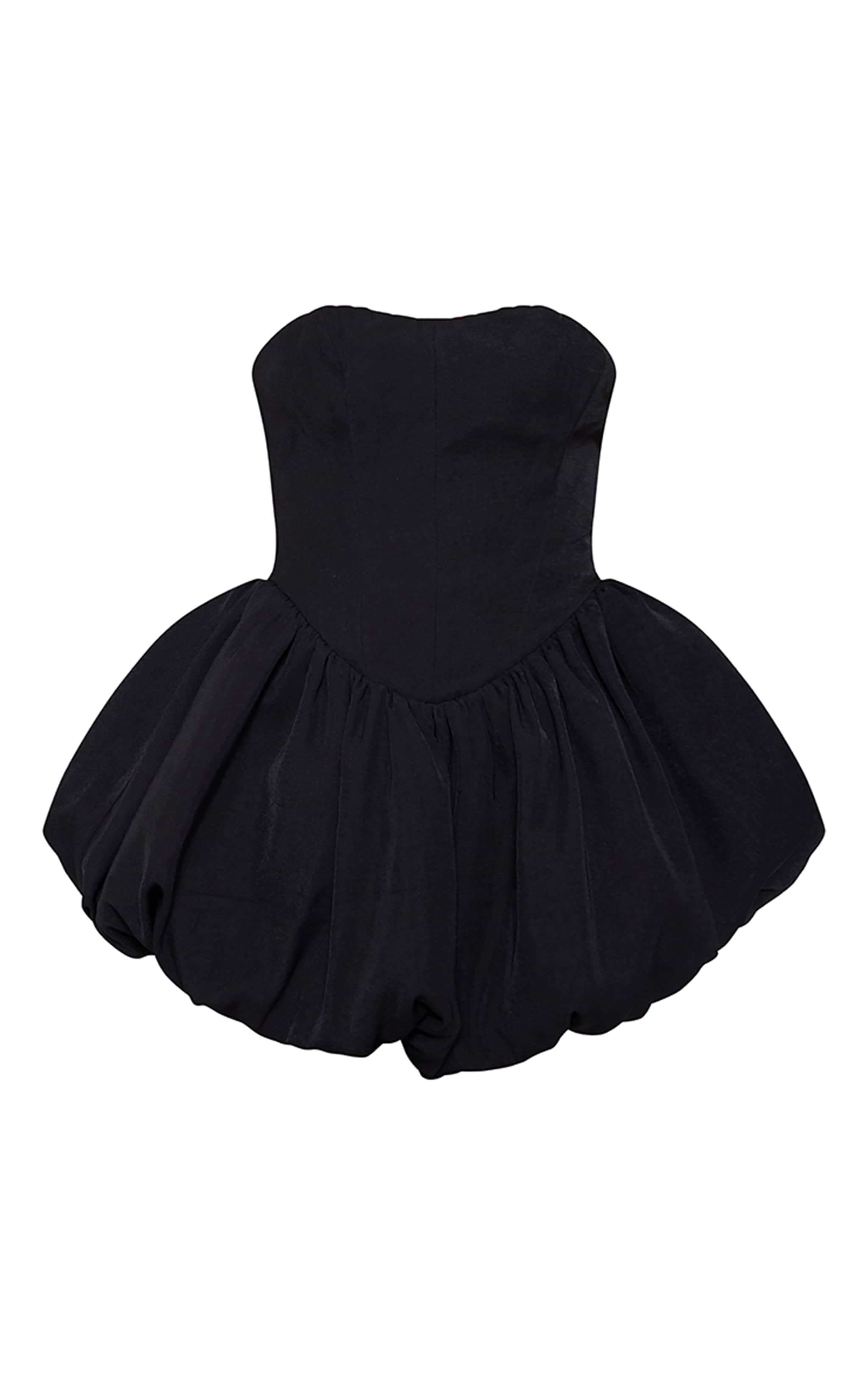 Premium Black Bandeau Puff Ball Dress image 5