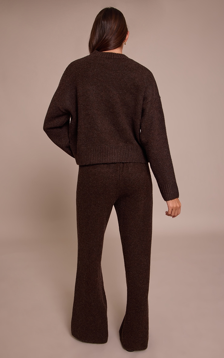 Chocolate Wide Leg Knitted Pants