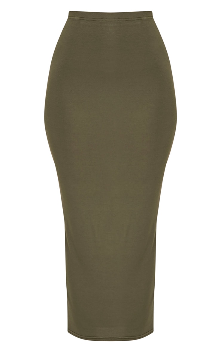 Basic Khaki Maxi Skirt Skirts PrettylittleThing PrettyLittleThing USA