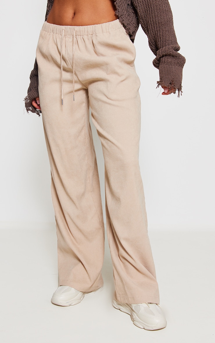 Stone Cord Tie Waist Low Rise Pants image 2