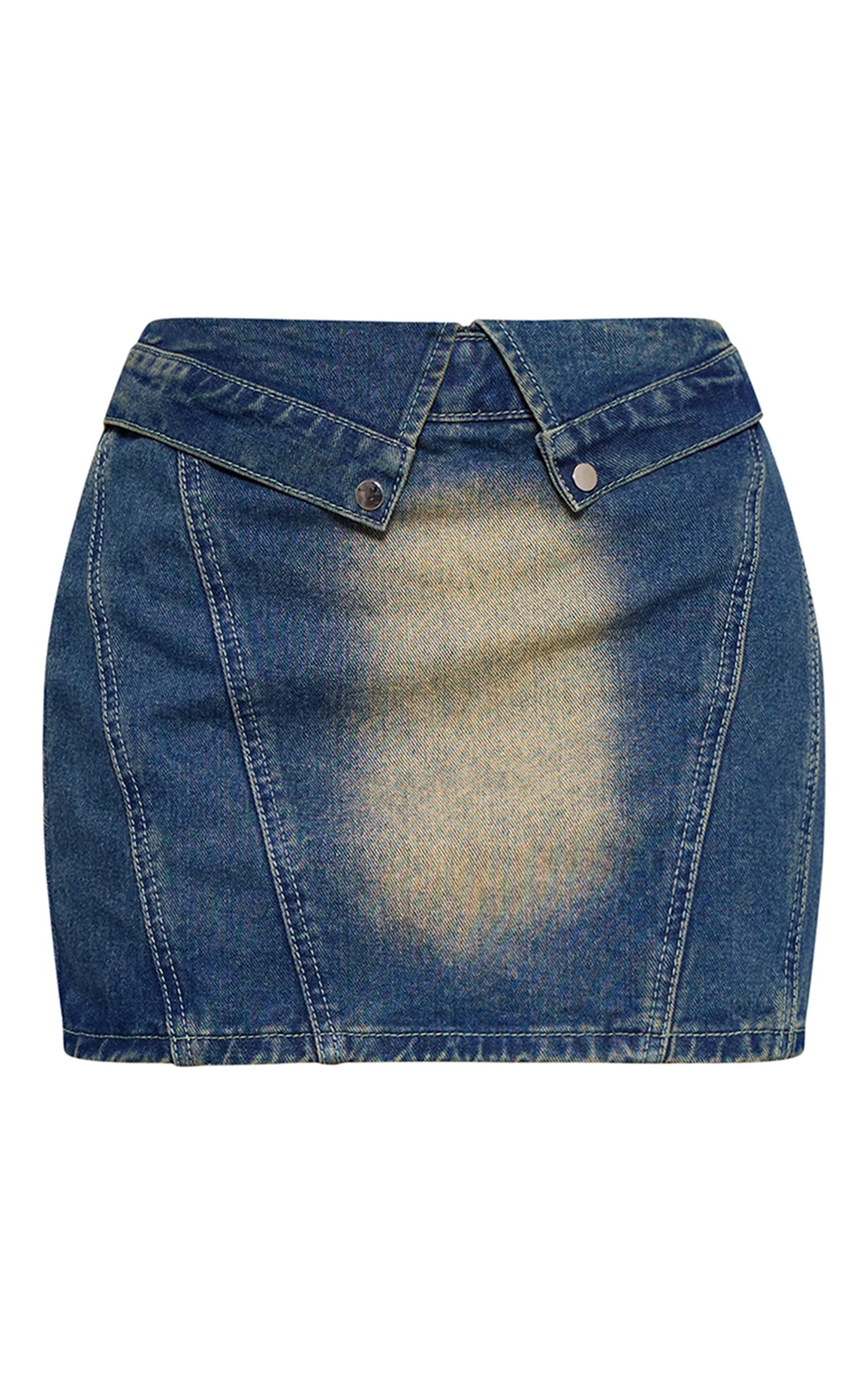 Brenda Silk Foldover Waist Skirt - Jeans main image 0