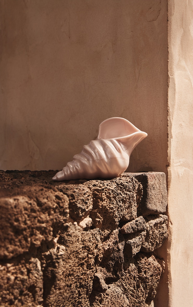 Ivory Conch Shell Hard Clutch