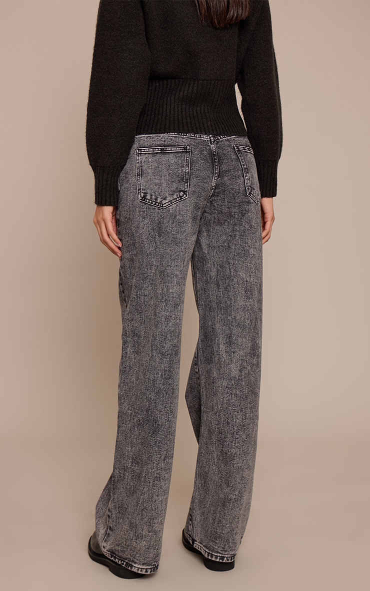Tall Washed Grey Low Rise Boyfriend Jeans image 3