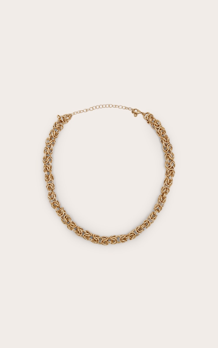 Gold Double link Chain Necklace image 2