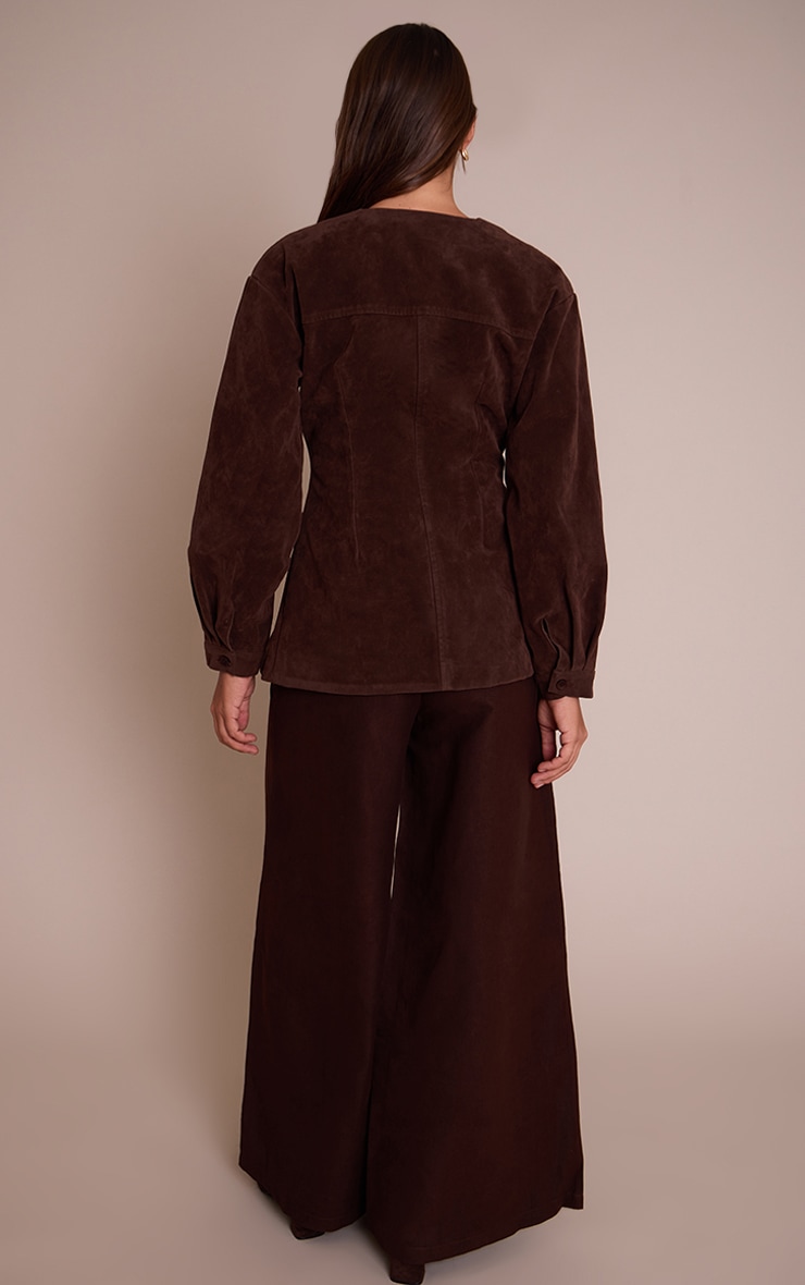 Brown Peached Gold Double Belted Pants image 3