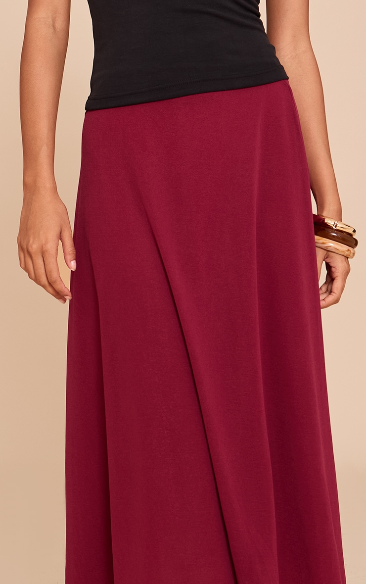 Berry Double Layer Chiffon Floaty Midaxi Skirt image 4