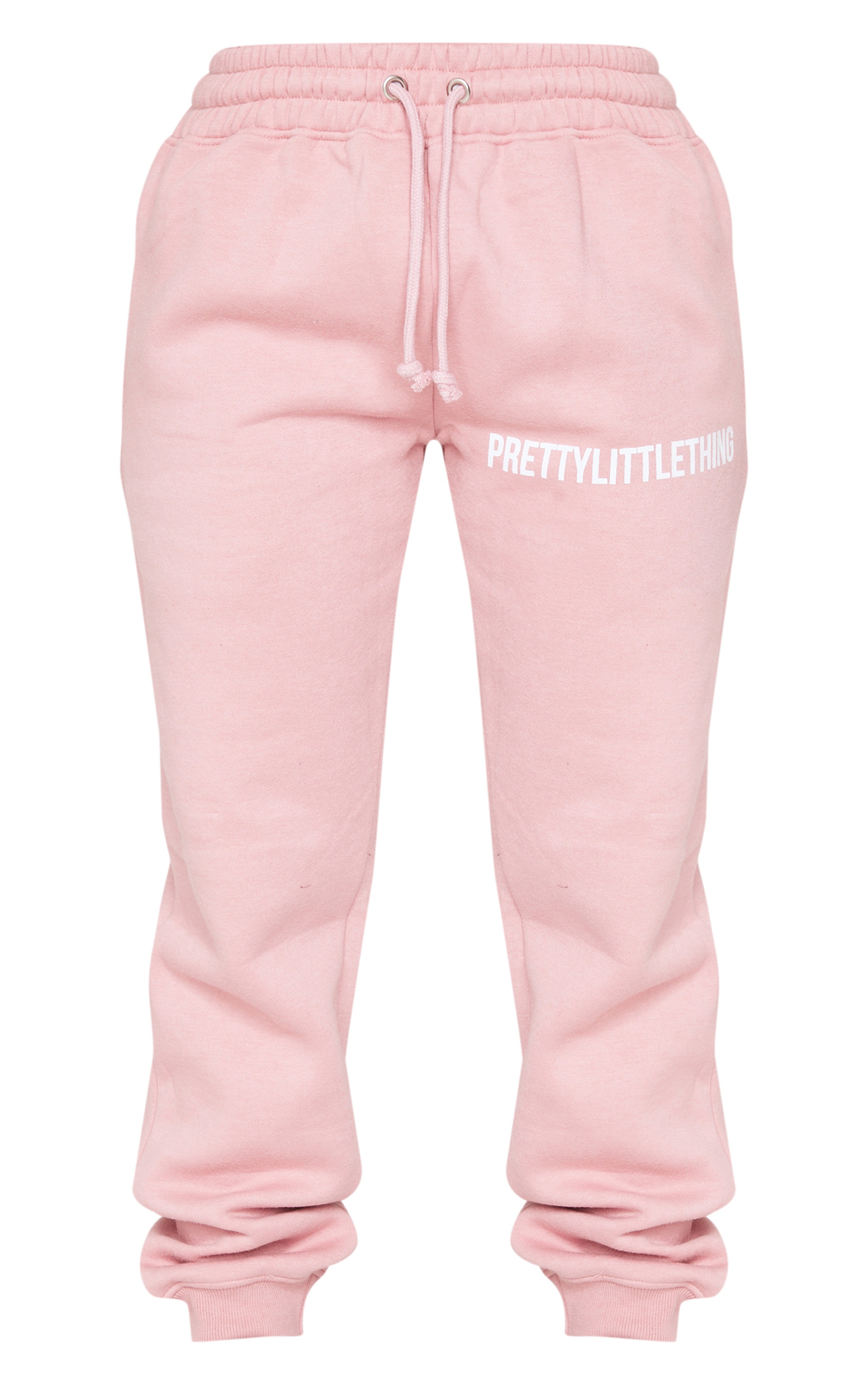 PRETTYLITTLETHING Petite Light Pink High Waist Cuffed Sweatpants image 5