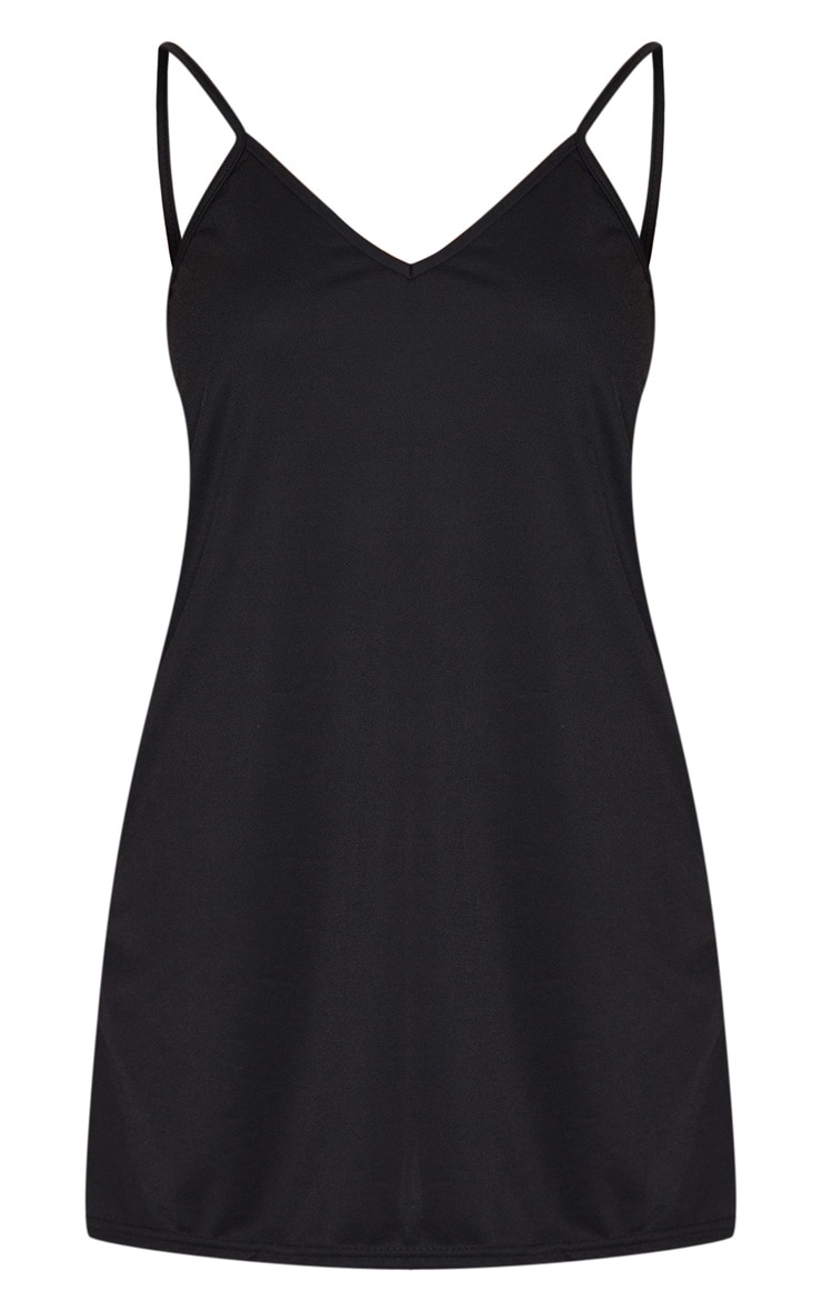 Black Strappy Backless Cami Dress image 4
