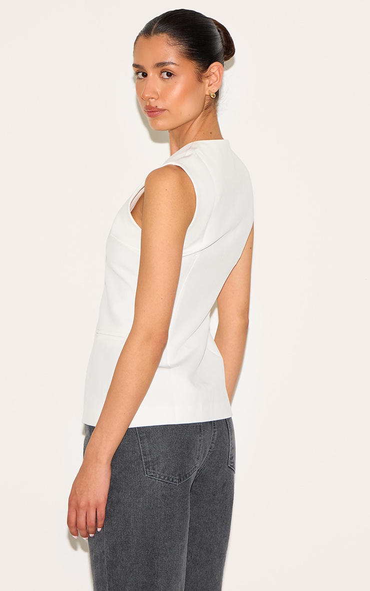 Tall Gilet long blanc sans manches image 2
