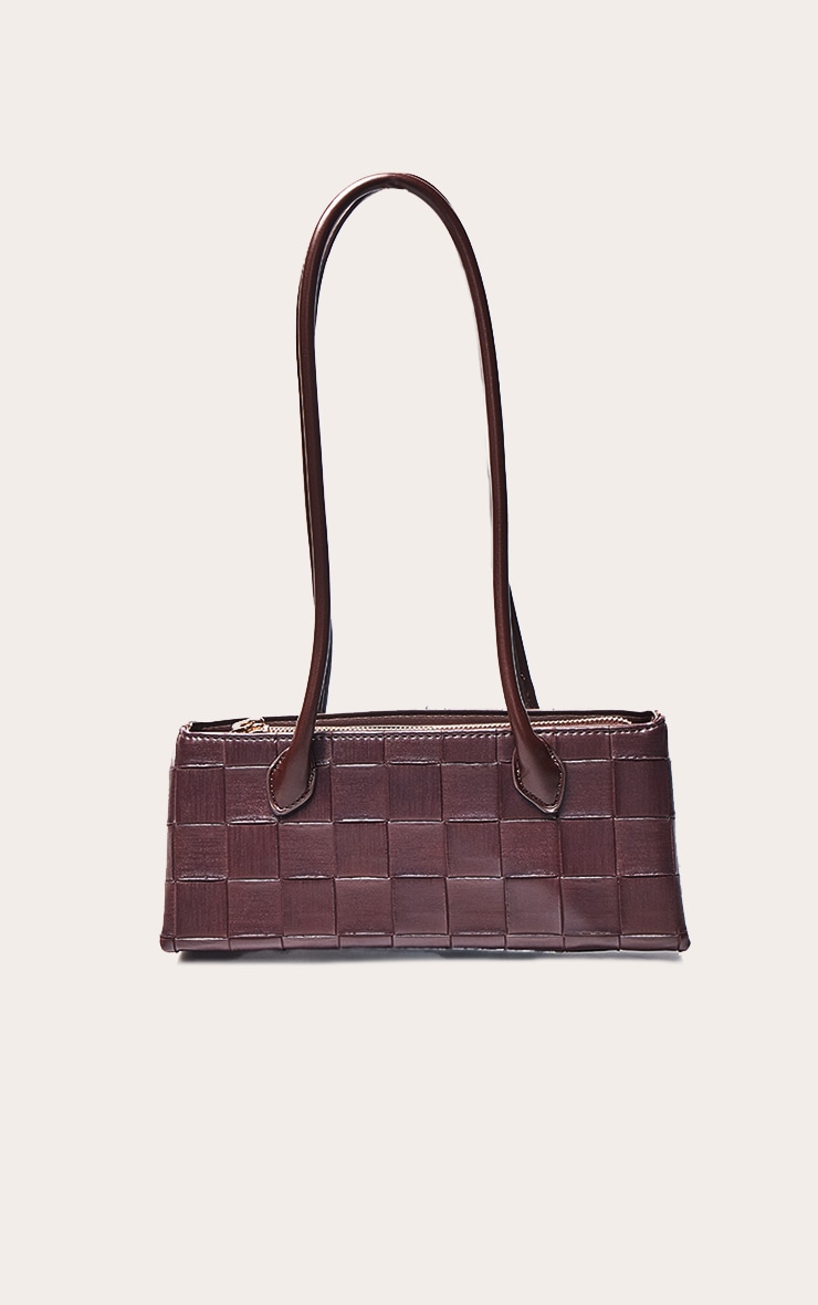 Sac à main chocolat à anses allongées image 2