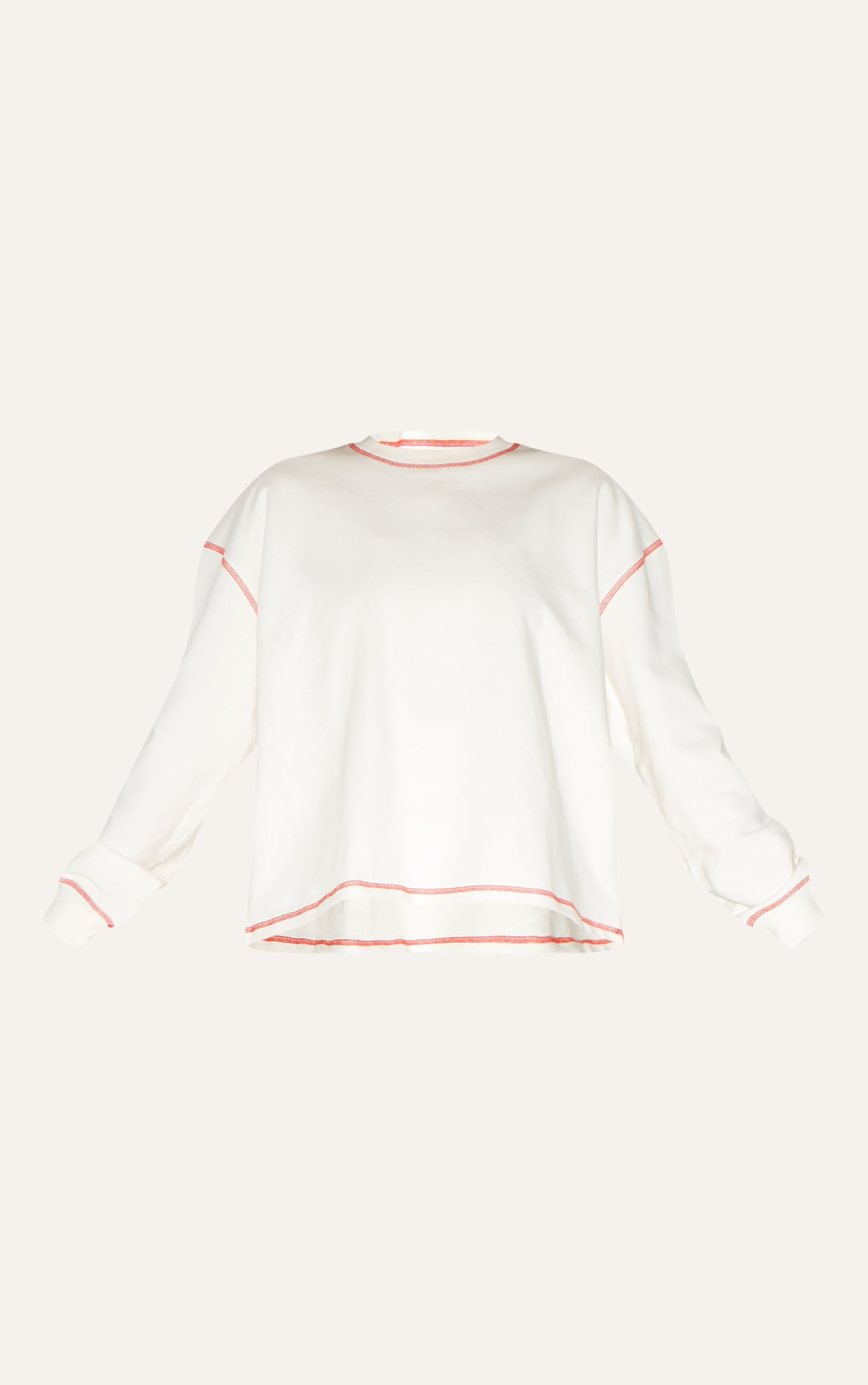 Sweat crème à doublure en polaire et coutures contrastantes image 5