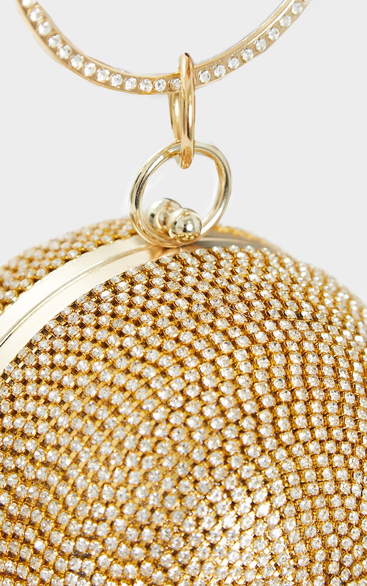 gold ball clutch bag
