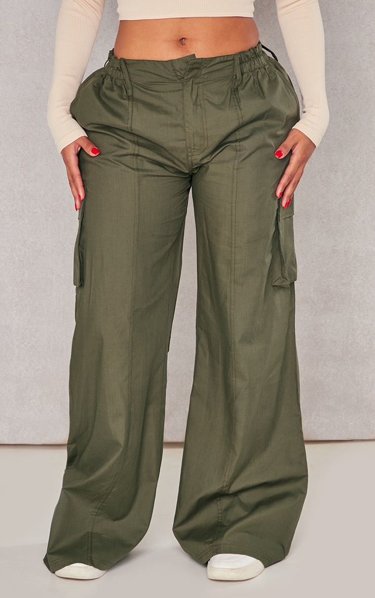 Shape Khaki Pocket Detail Low Rise Wide Leg Cargo's image 2