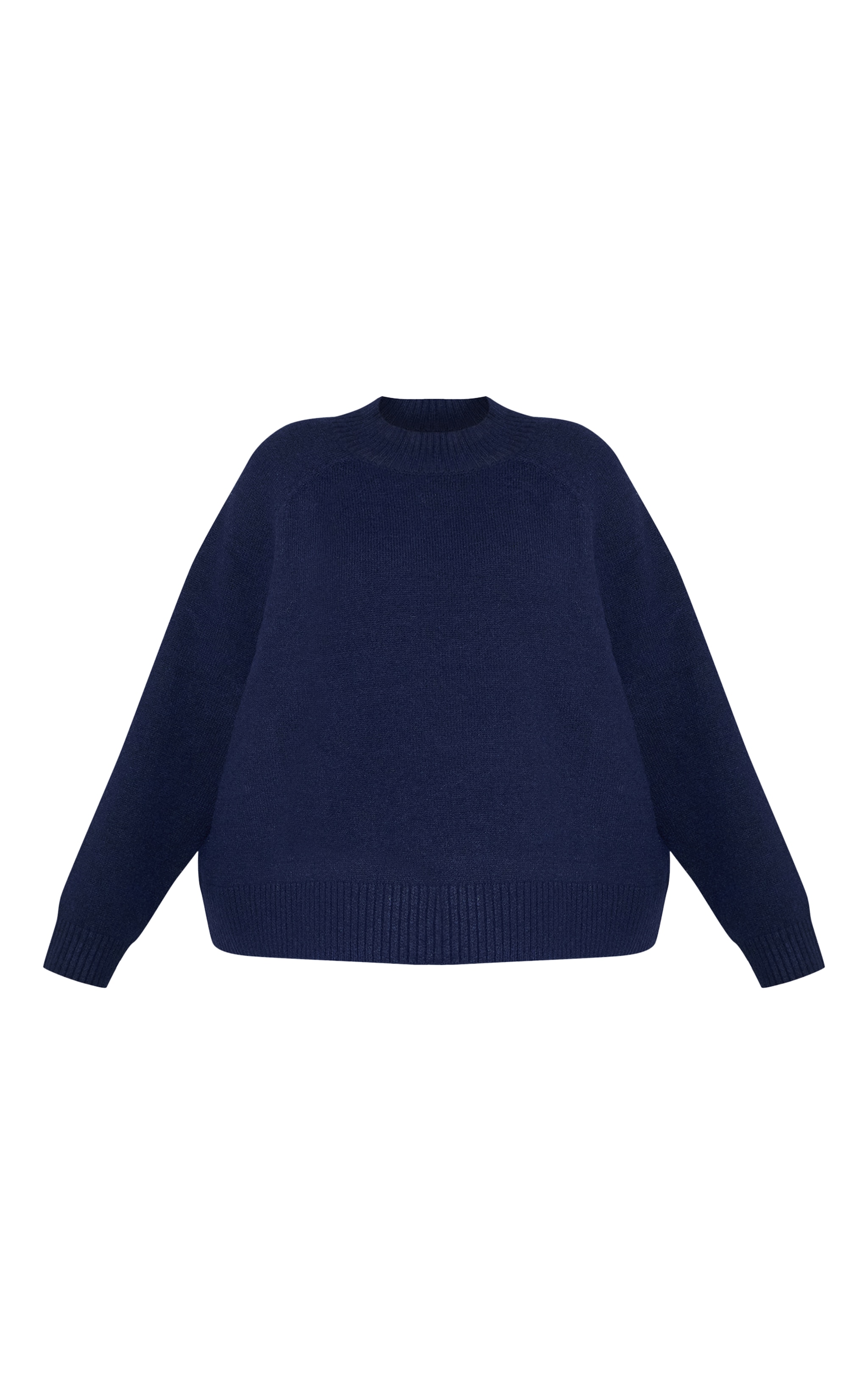 Plus Navy Turtleneck Knit Jumper image 5