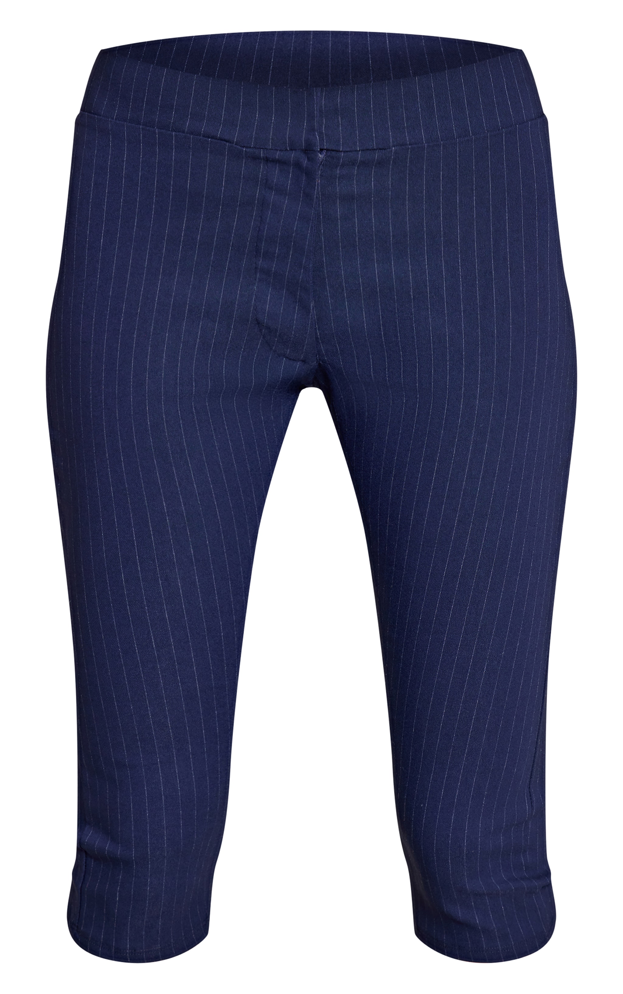 Pantalon capri tissé stretch à fines rayures et fermeture cachée image 5