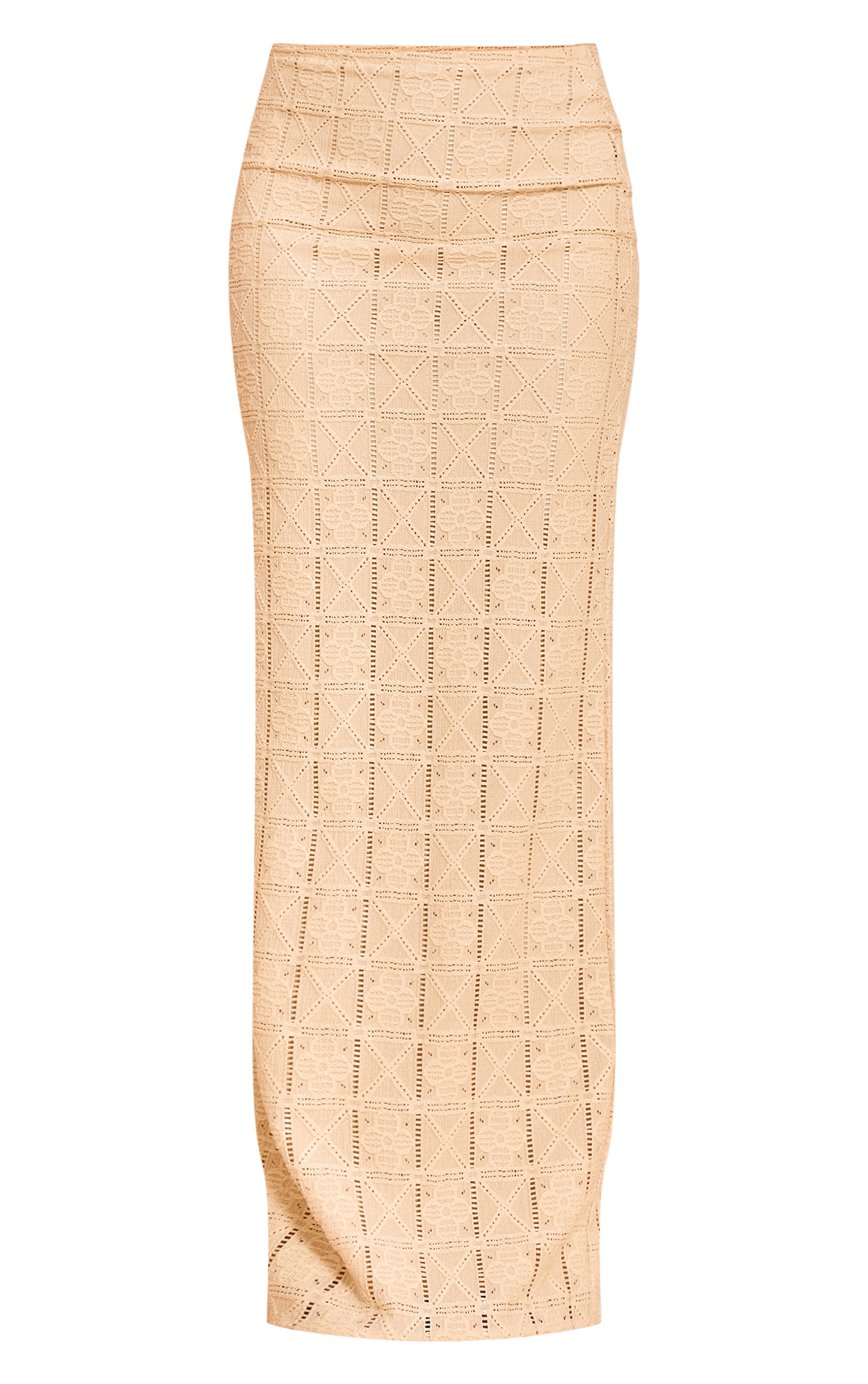Butter Yellow Crochet Textured Maxi Skirt image 5