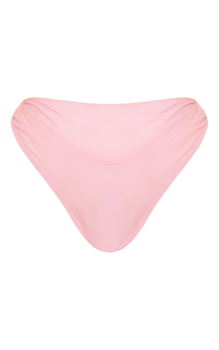 Pink High Leg Bikini Bottoms