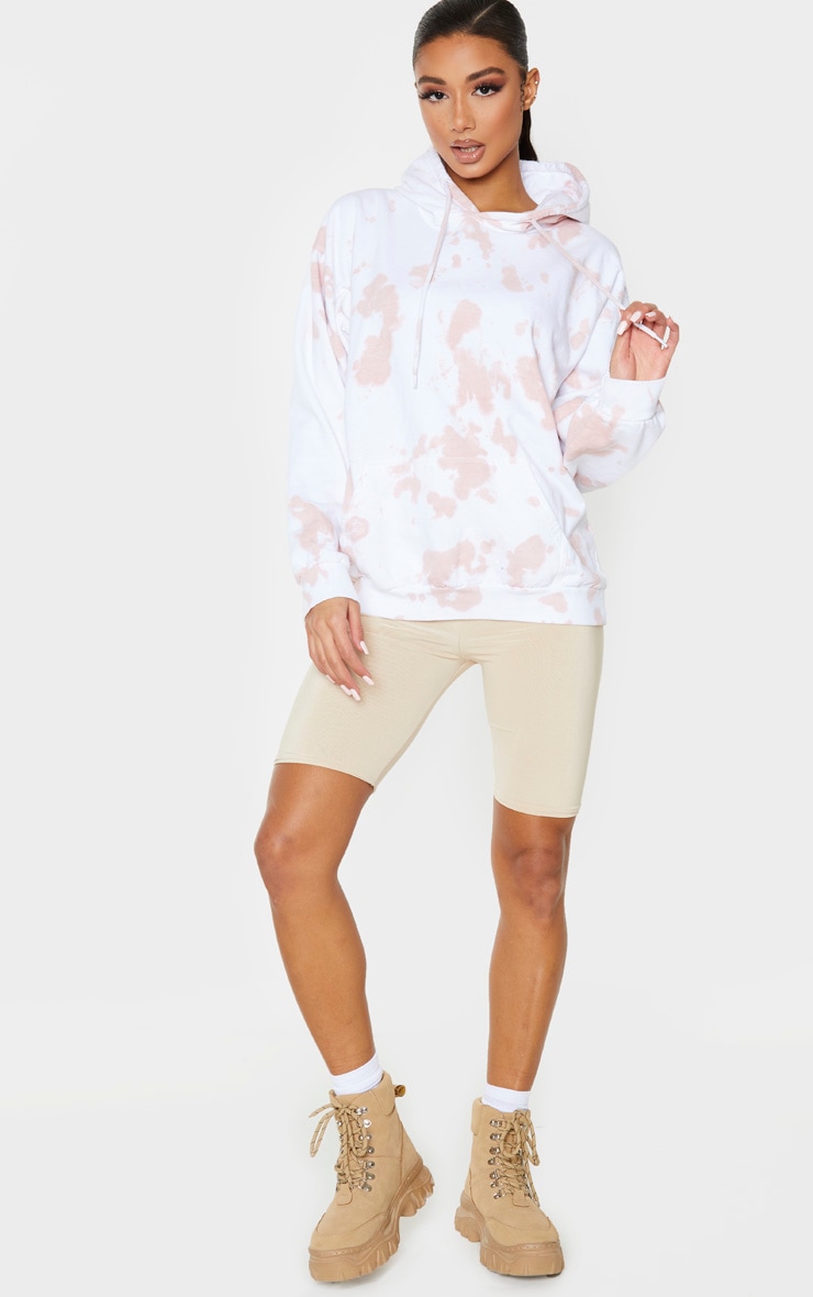 Pink tie dye oversized hoodie clearance