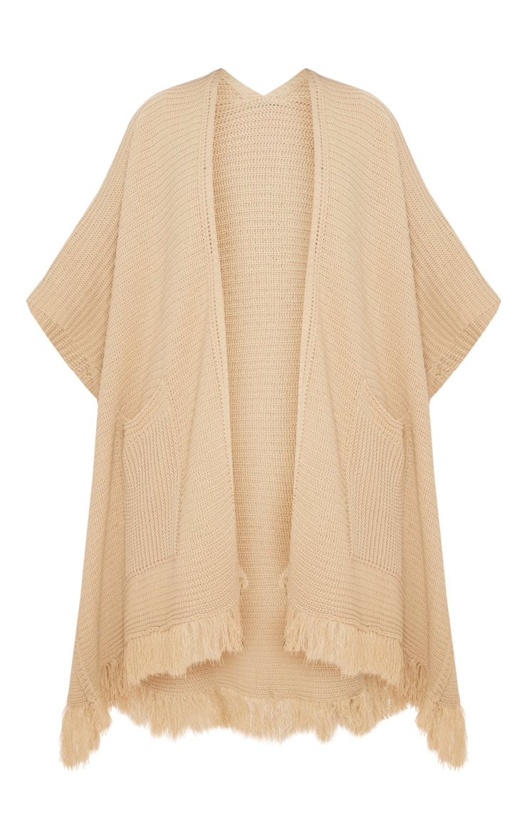 Stone Tassel Knitted Cape Cardigan image 3