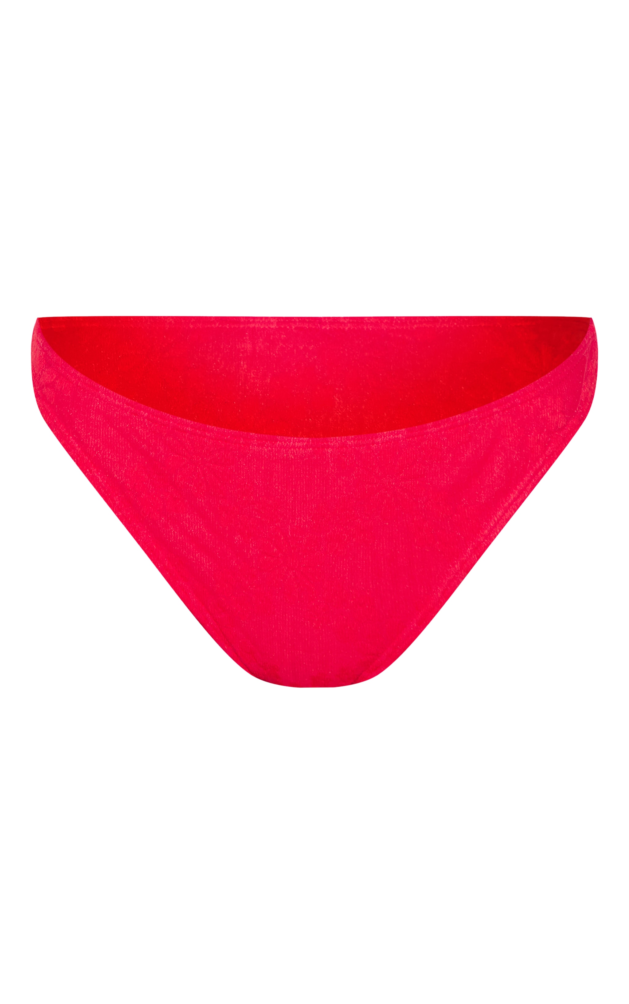 Bas de maillot de bain échancré texturé rouge fleuri image 5