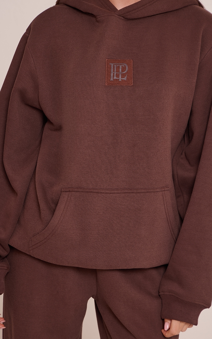 Chocolate PLT Badge Cotton Fleece Pullover Hoodie image 4