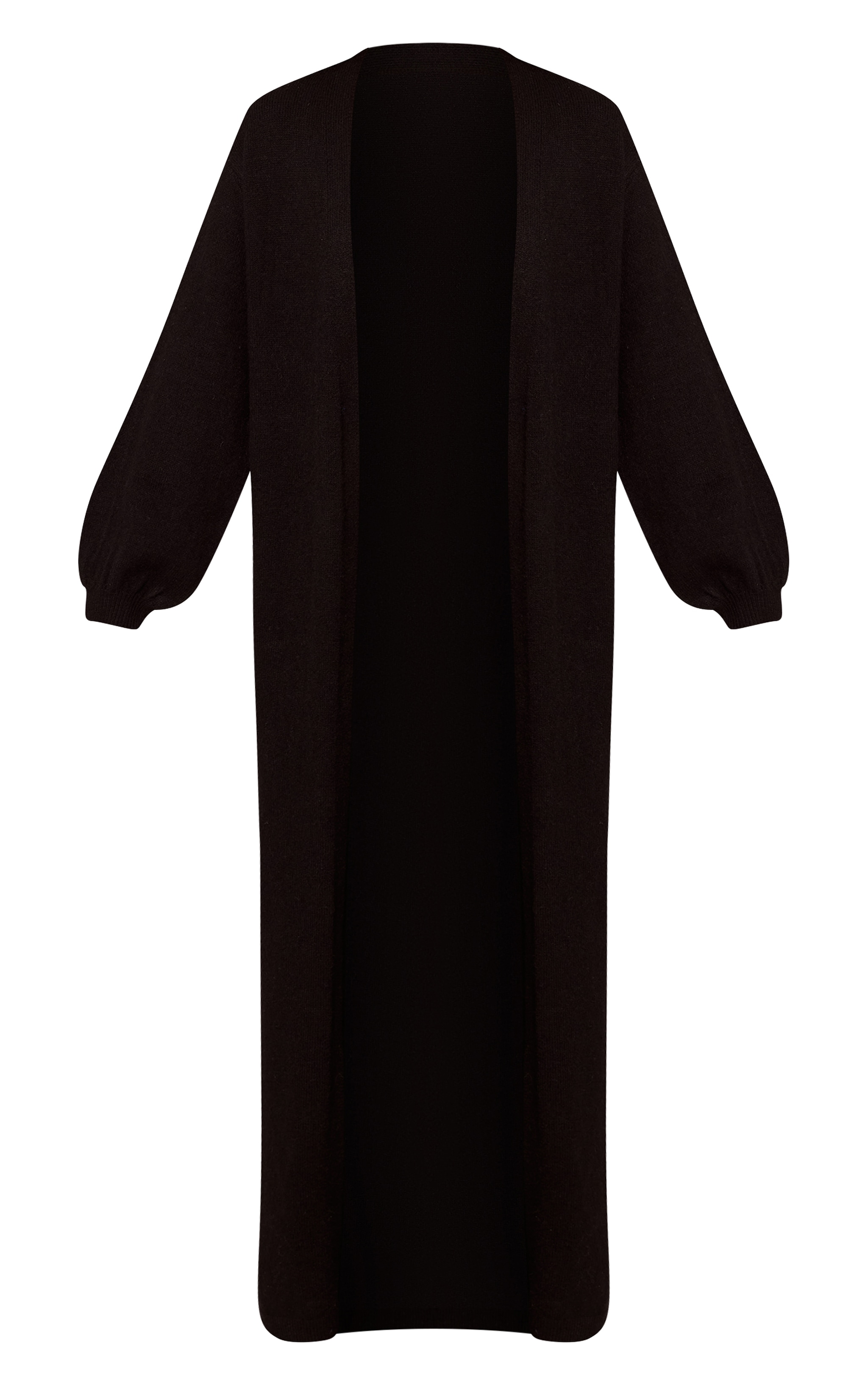 Black Knitted Maxi Cardigan image 5