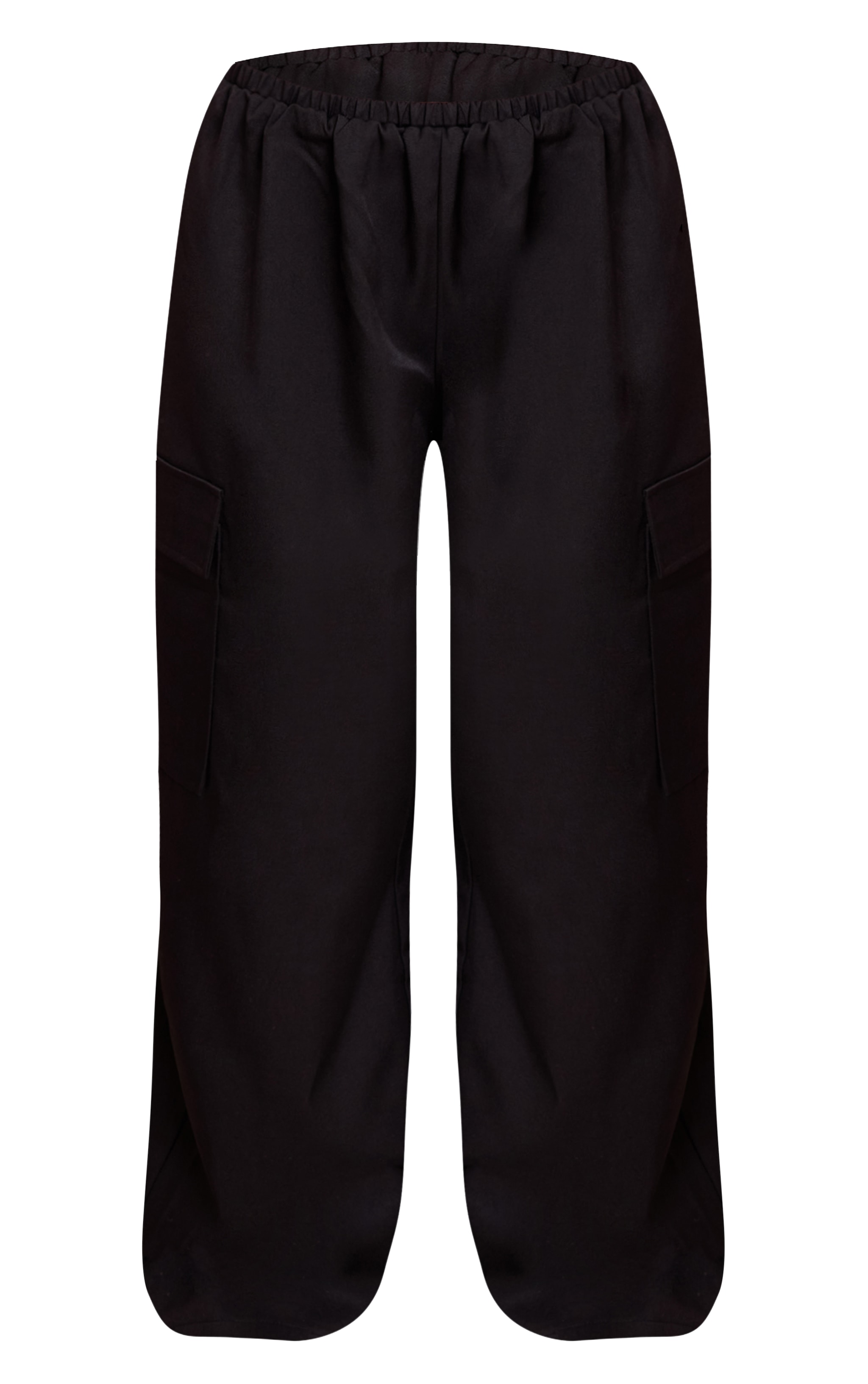 Petite Black Woven Wide Leg Cargos  image 5