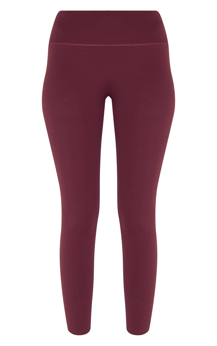 Burgundy Ultimate Sculpt High Waist Gym Leggings image 5