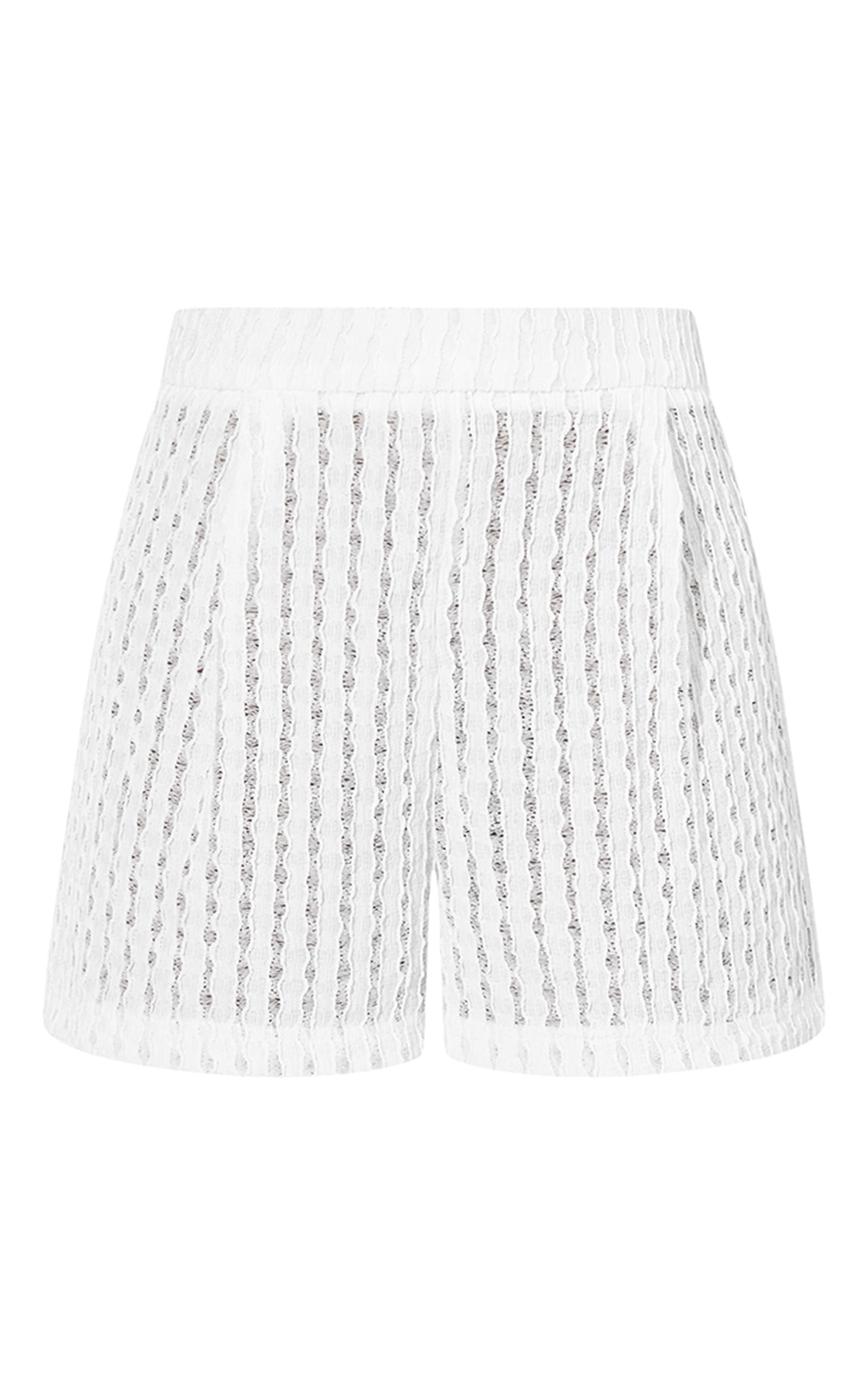 Cream Crochet Beach Shorts image 6