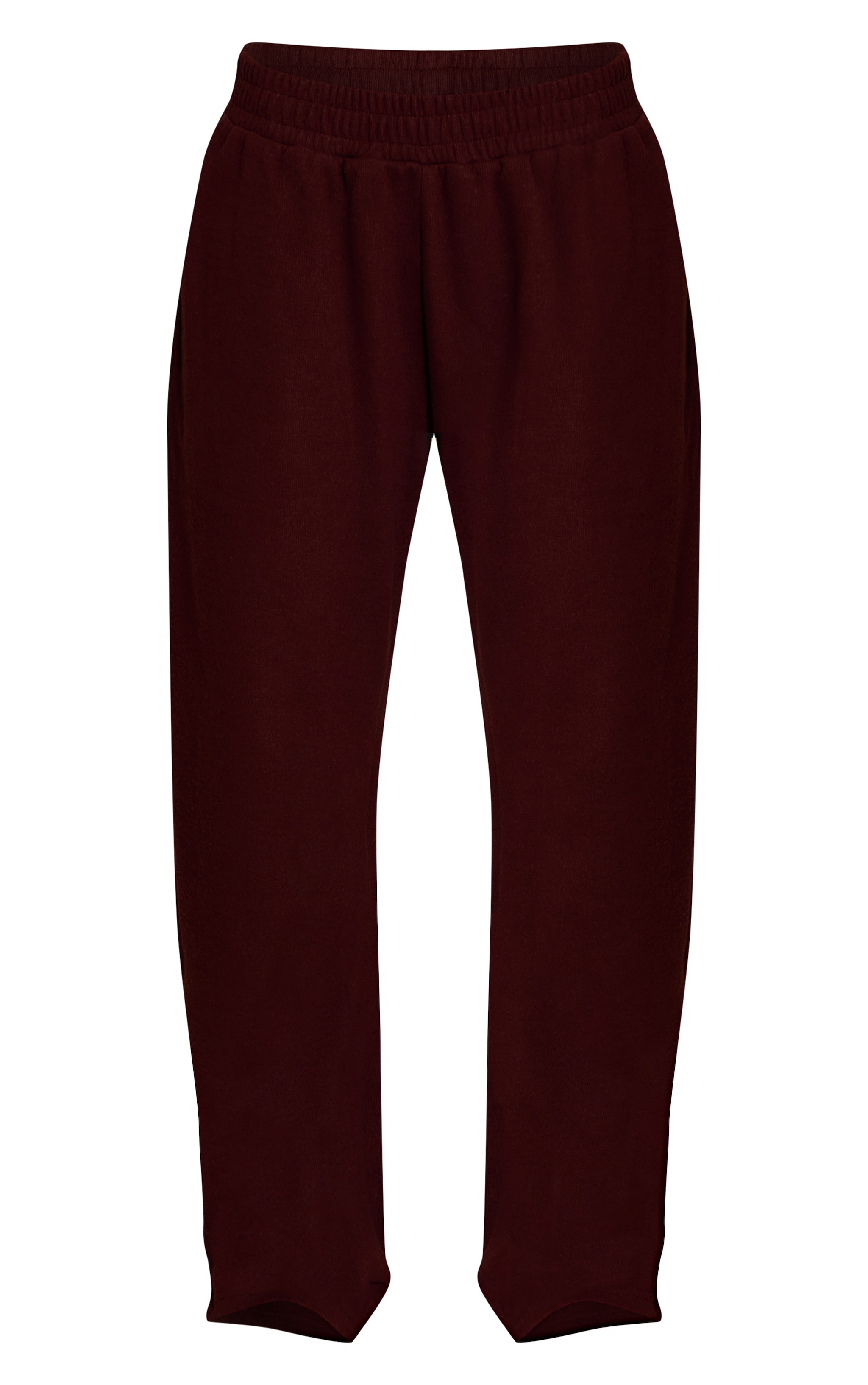 Pantalon droit brossé côtelé chocolat à pinces image 5