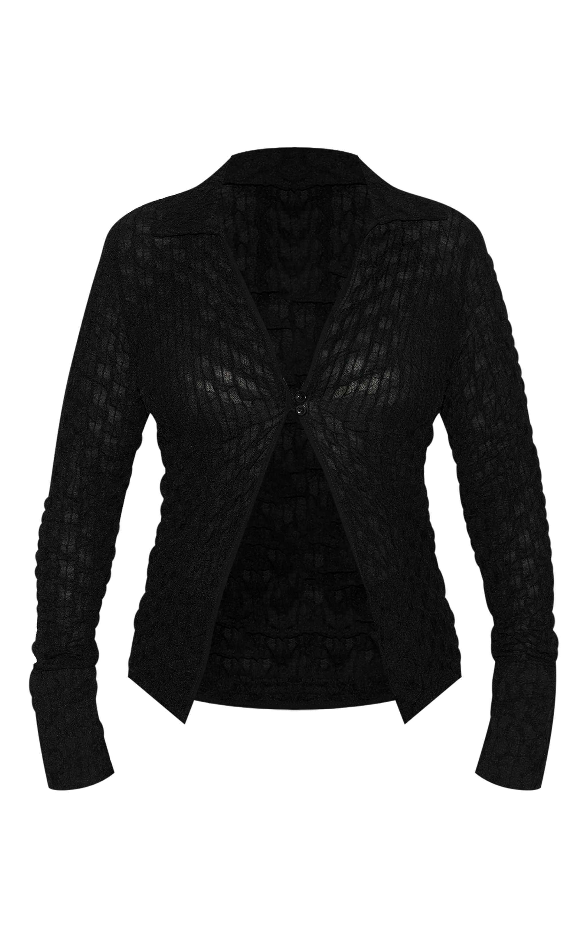Plus Chemise en mesh noir à boutons image 5
