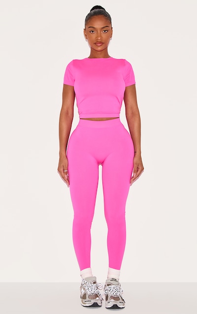 Shape Legging stretch rose fluo sans coutures