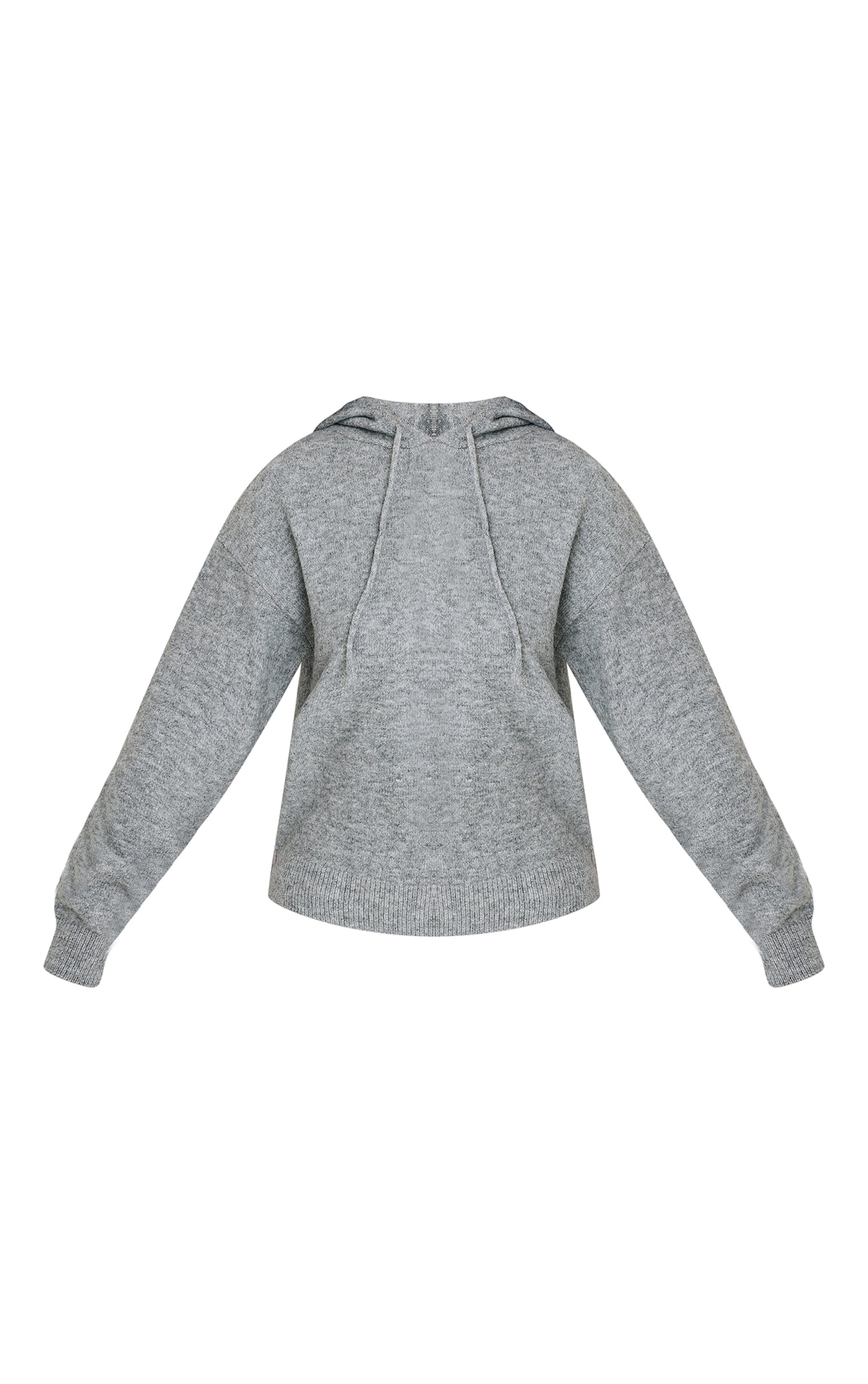 Petite Grey Knitted Hoodie image 5