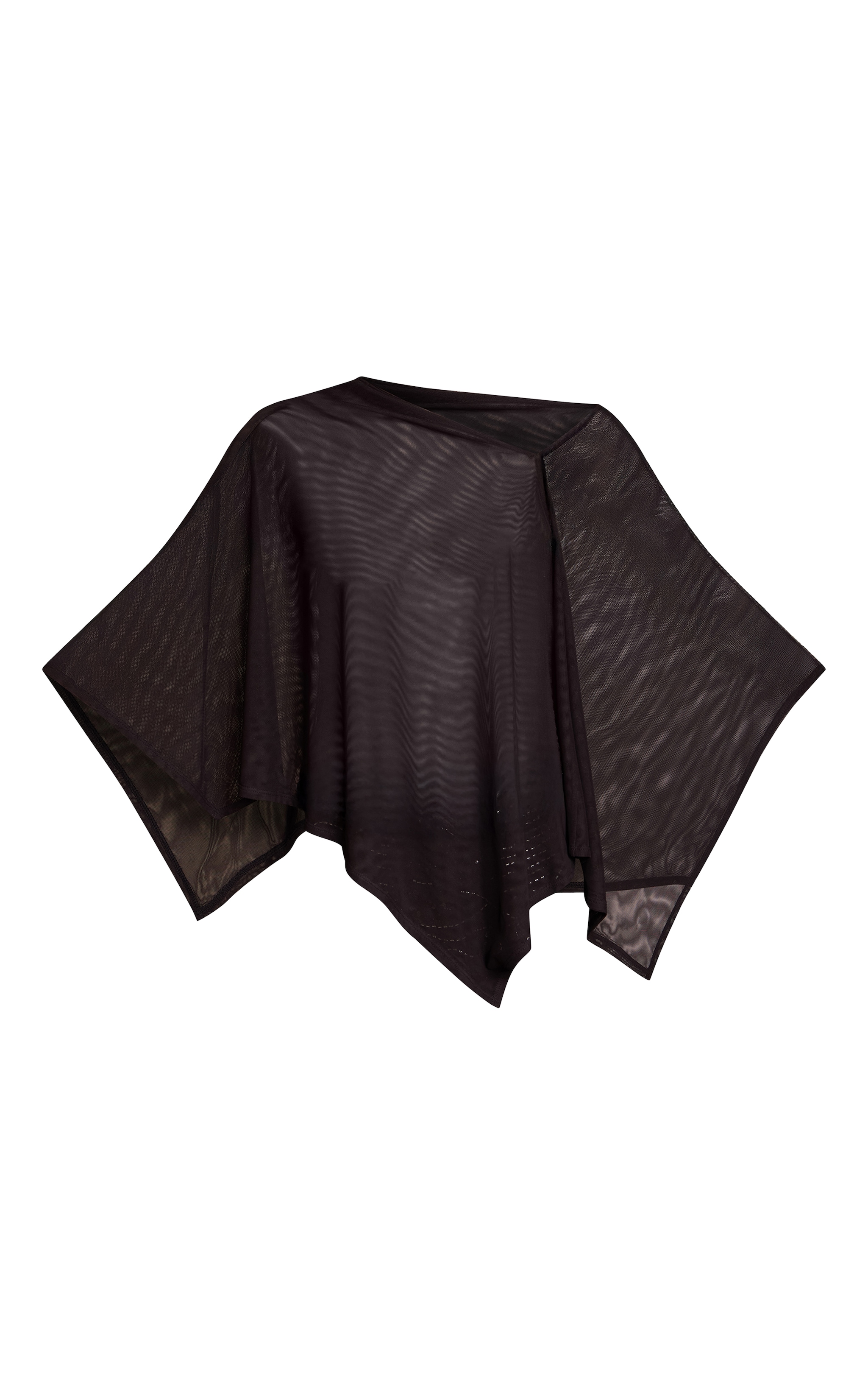 Top style cape oversize en mesh noir image 5
