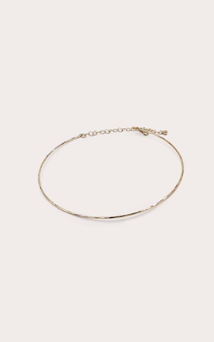 Gold Simple Choker Necklace image 3