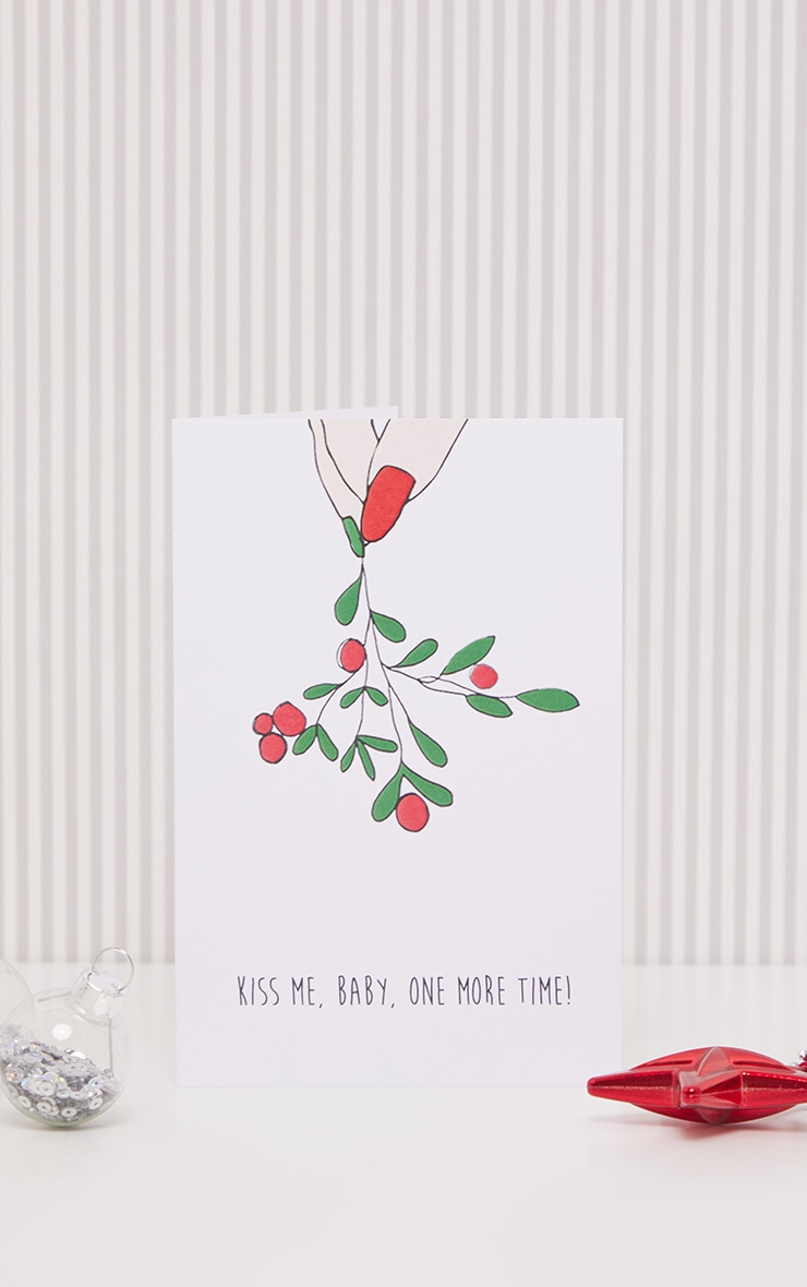 NOCTURNAL PAPER Kiss Me Baby Xmas Card
