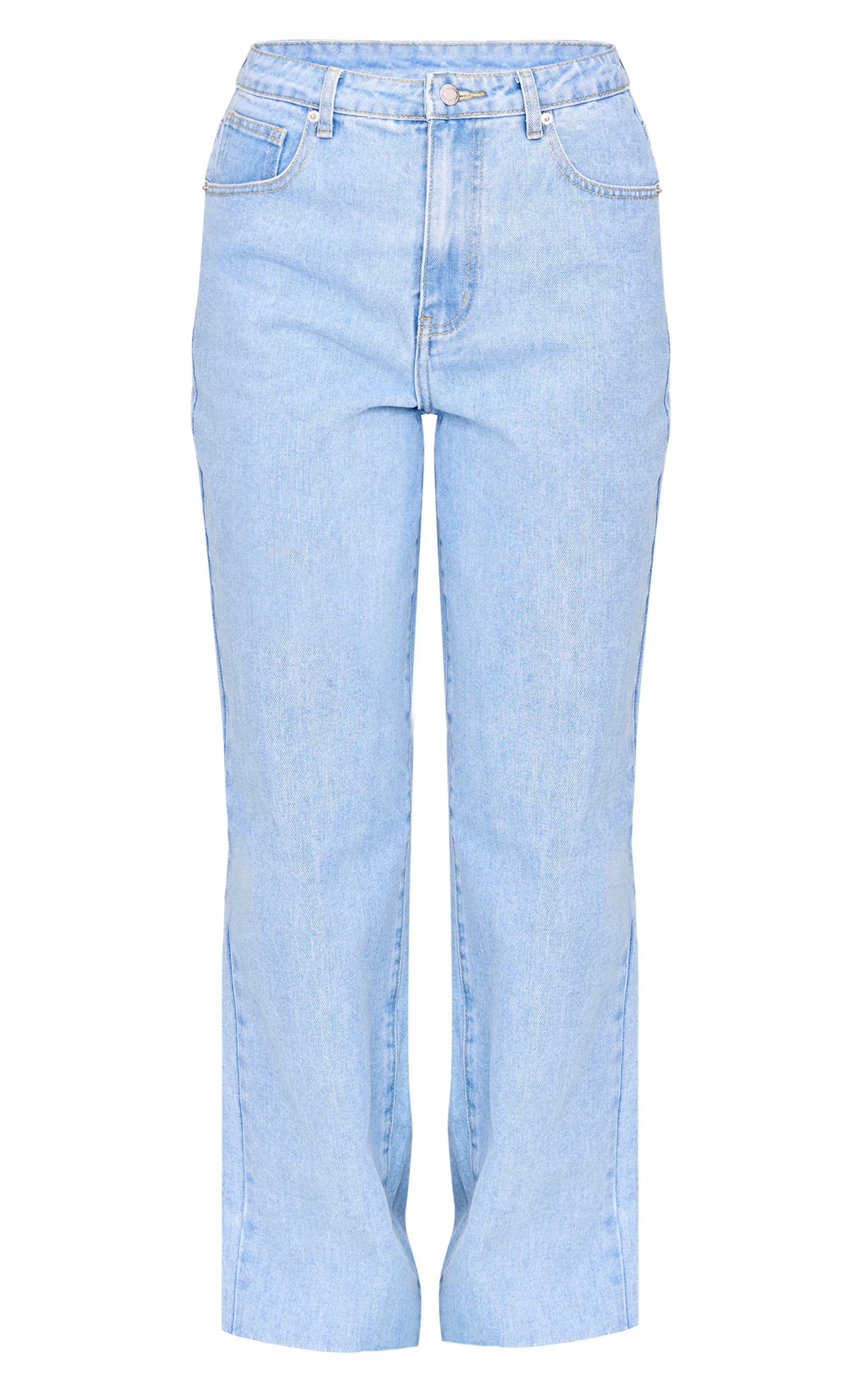 PRETTYLITTLETHING Light Blue Wash High Waist Boyfriend Jeans image 5