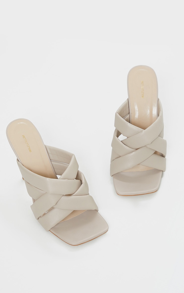 quilted high heel mule
