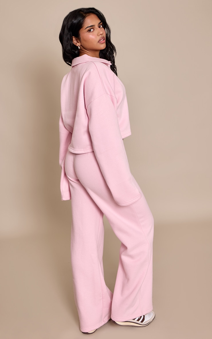 Petite Pink Thin Waistband Straight Leg Sweatpants  image 3