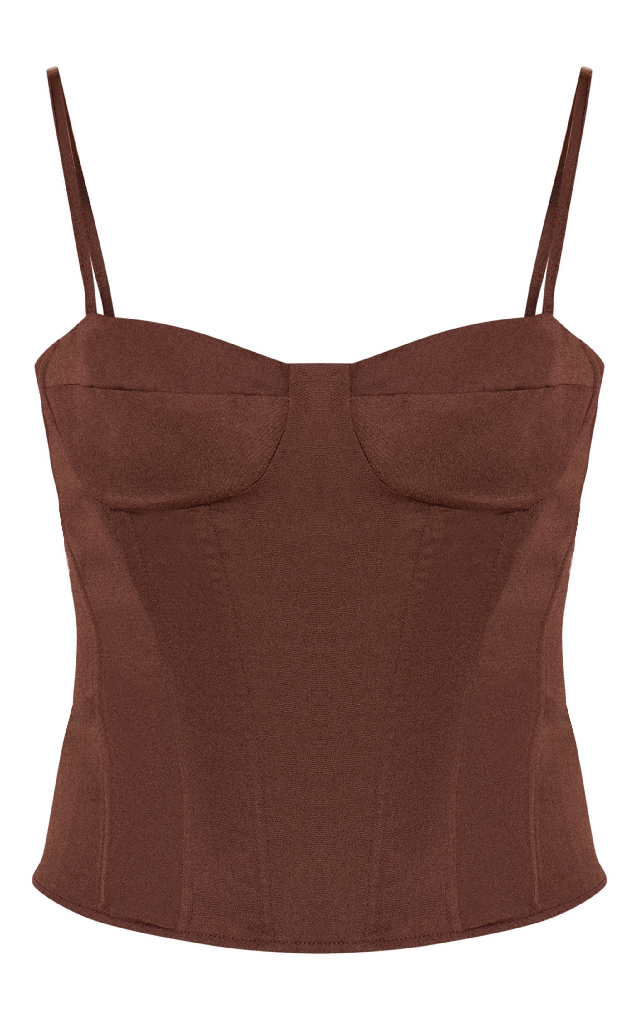 Chocolate Structured Corset Top image 5
