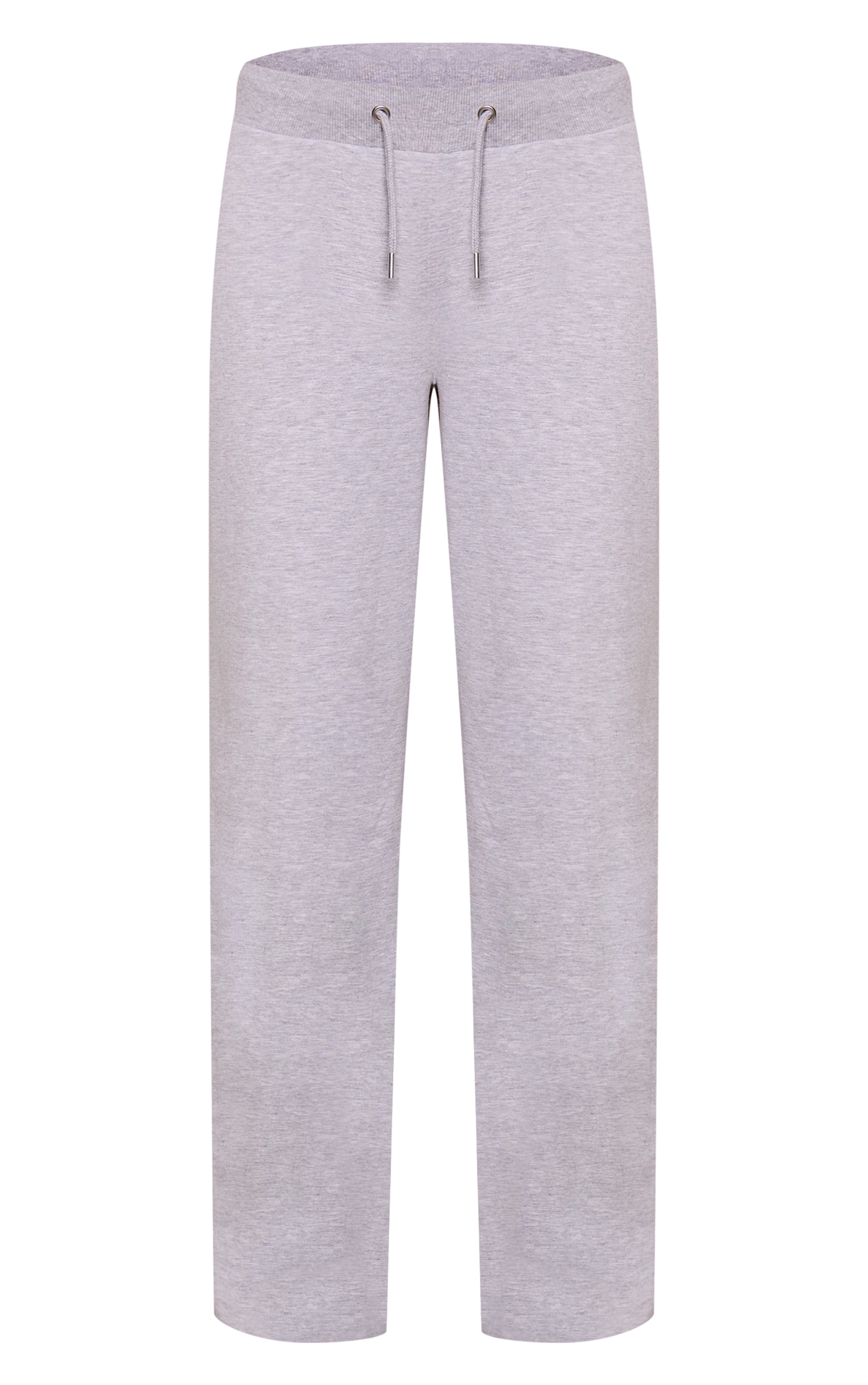 Grey Marl Casual Straight Leg Trousers image 5